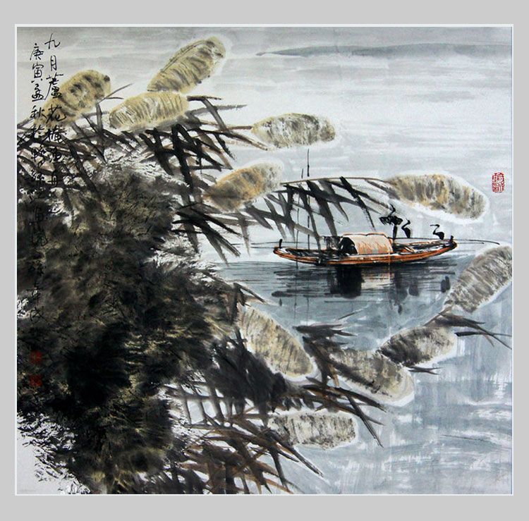 孙奇成画家《 辽东秋冬 边地山水 》