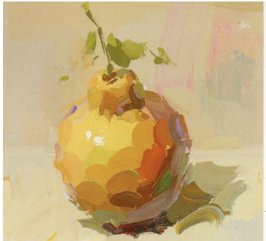 色彩静物橘子单体的画法步骤及调色公式