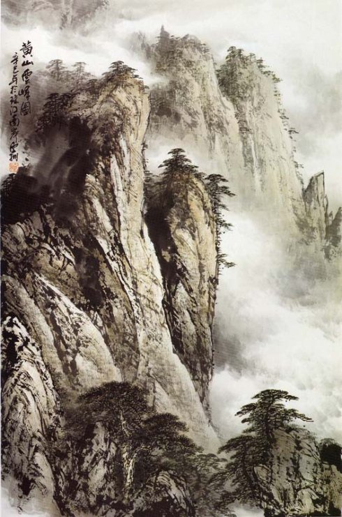 四川成都施云翔彩墨山水作品