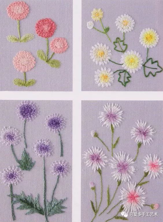 花儿可以这样绣 ,几种针法百变绣法,千万别错过!