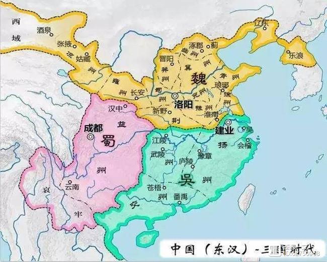 三国形势图 早期图片